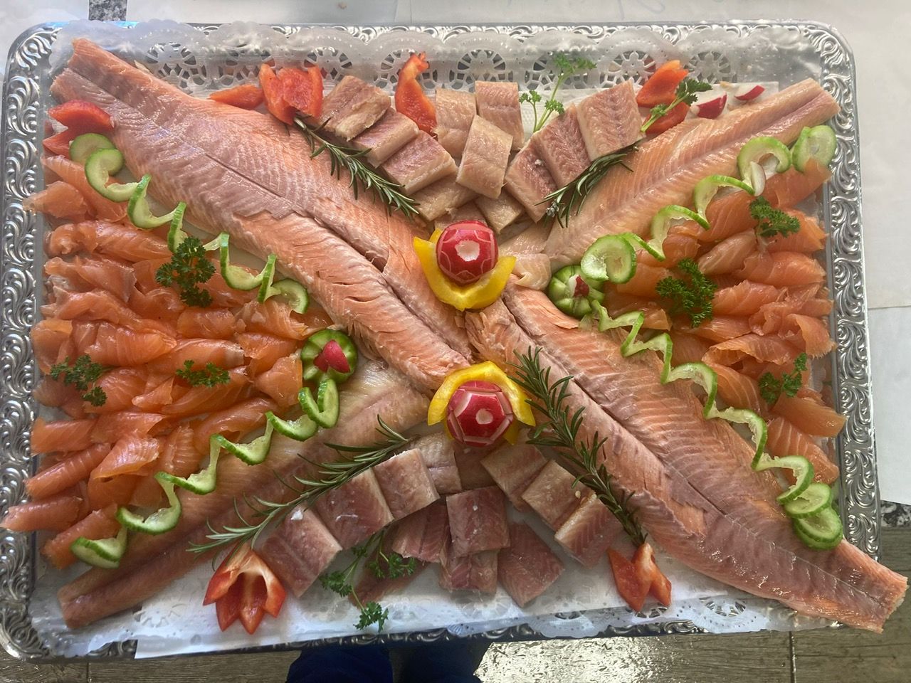 Beispiel einer Fischplatte von Fischen bei Chrischen